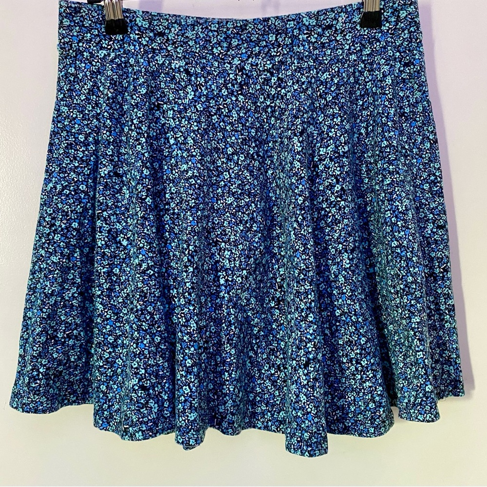 SO Vibrant Blue Floral Skater Skirt